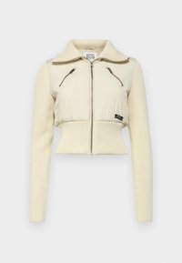 SHRUNKEN ZIP THROUGH - Pilotska jakna - white