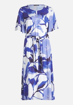 Betty Barclay, BETTY BARCLAY MIT RUNDHALSAUSSCHNITT SOMMERKLEID - Jurk - weiß blau