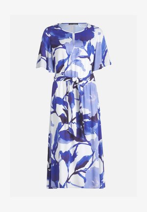 Betty Barclay, BETTY BARCLAY MIT RUNDHALSAUSSCHNITT SOMMERKLEID - Jurk - weiß blau