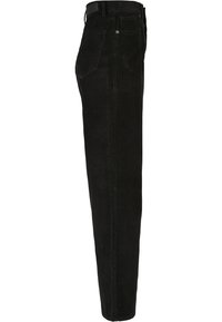 Urban Classics LADIES HIGH WAIST 90´S WIDE LEG CORDUROY PANTS - Kalhoty - black