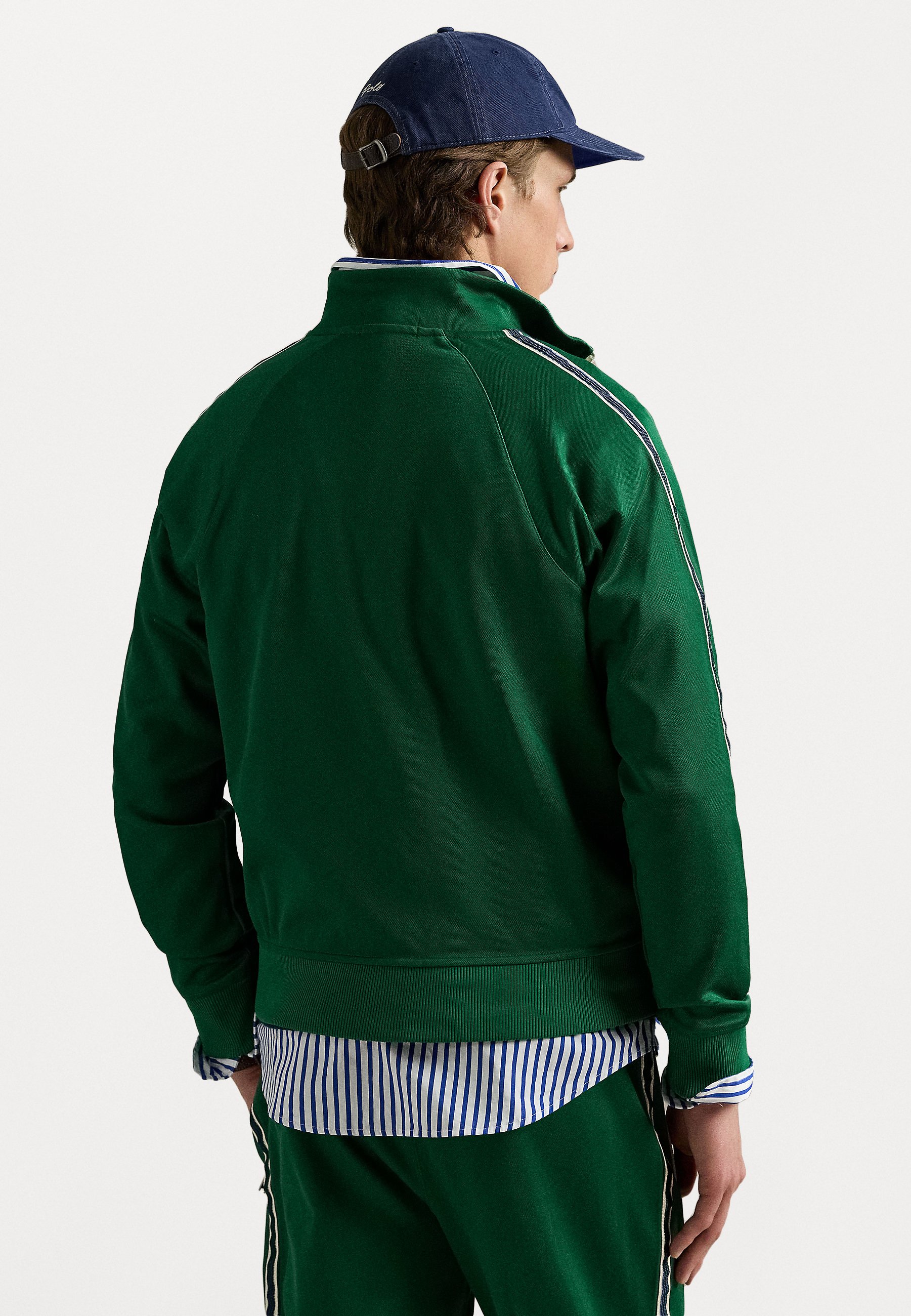 ★★POLO RALPH LAUREN★★ Striped Fleece Sweatshirt Green MN Polo Ralph Lauren FLEECE QUARTER ZIP - Sweatshirt - preppy