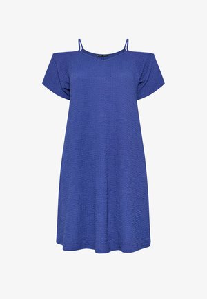 Yours Clothing, WOMEN'S MINI DRESSES - Jurk -
neon blue