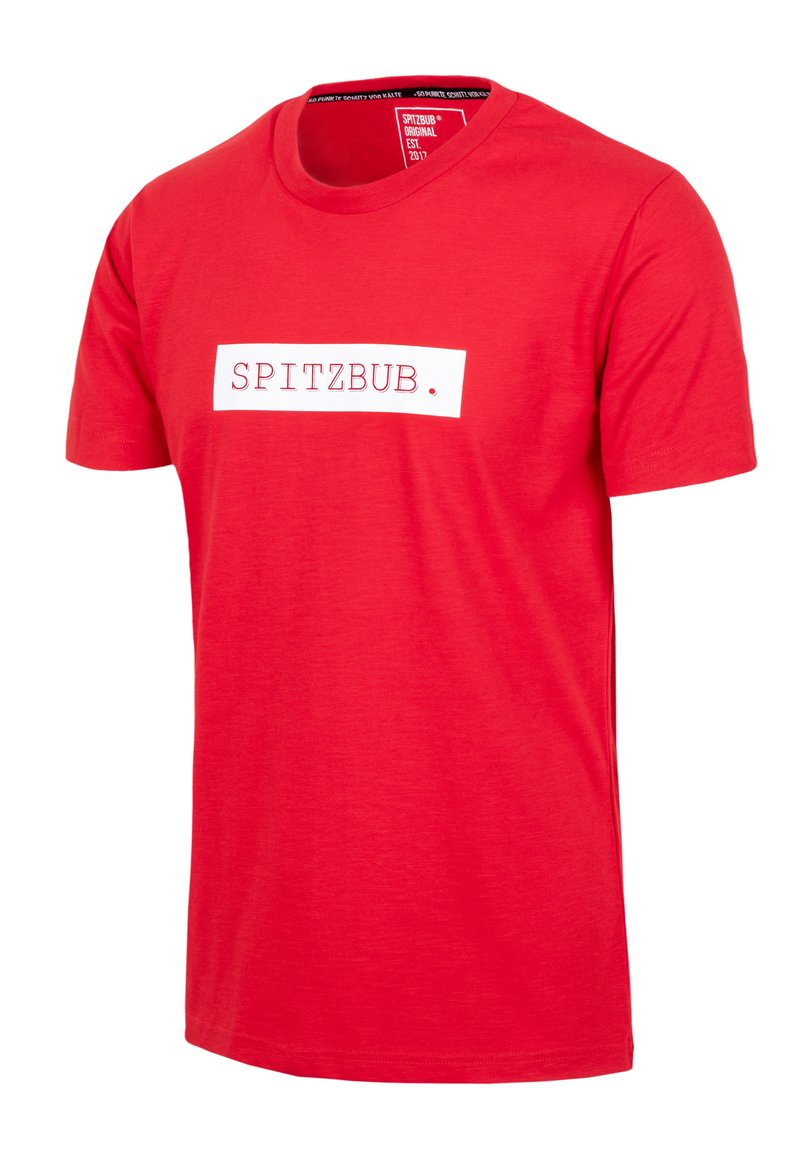 Herren T-Shirts basic | Spitzbub UDO T-Shirt print rot - AW02433 Herren T-Shirts basic | Spitzbub UDO T-Shirt print rot - AW02433