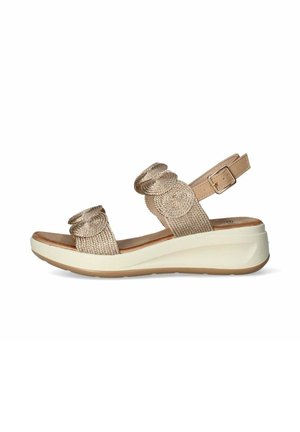 Sandali con zeppa - oro