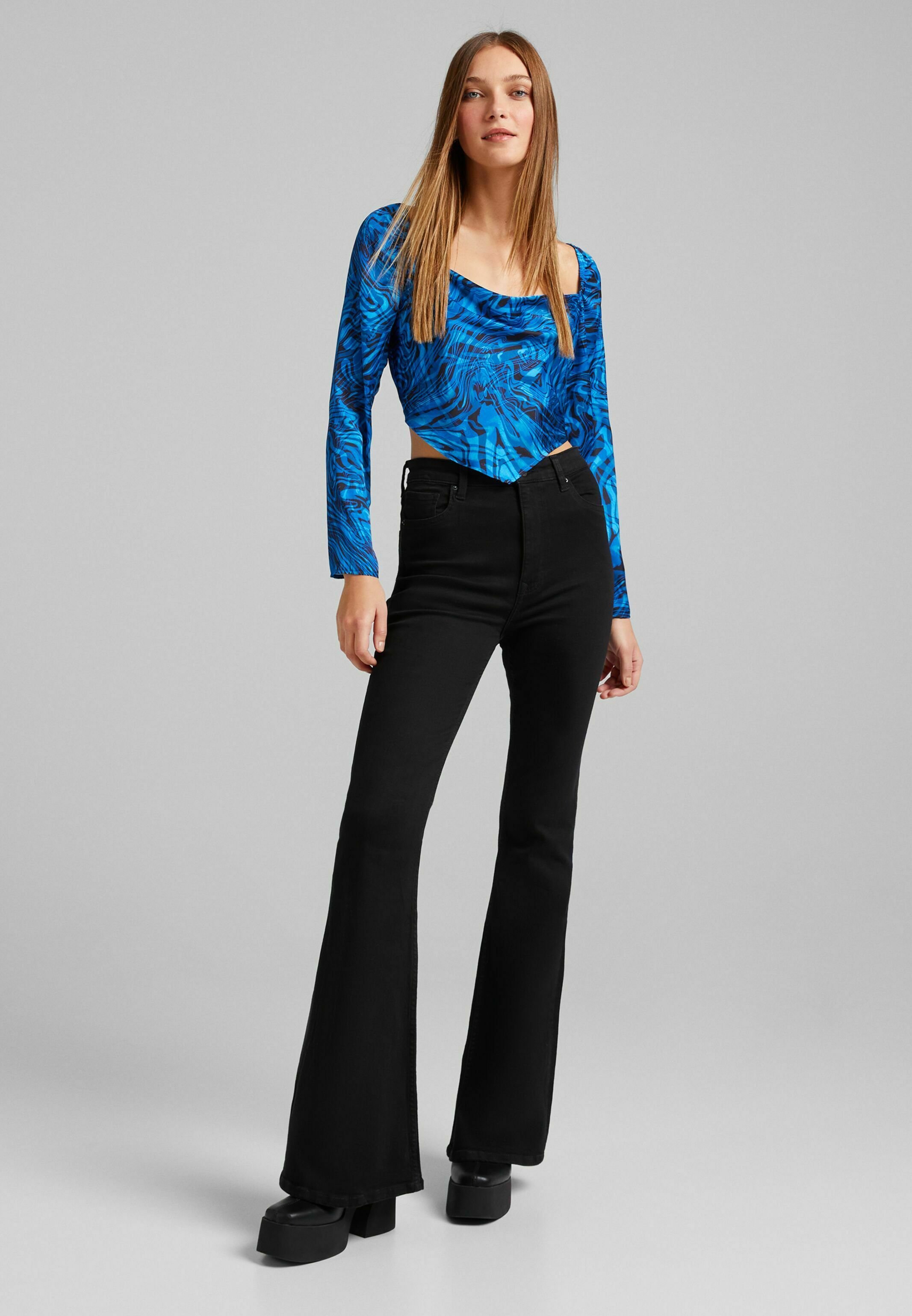 Bershka Jeans a zampa - black/nero - Zalando.it
