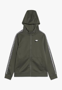 Nike Sportswear HOODIE TAPED - Träningsjacka - medium olive/white