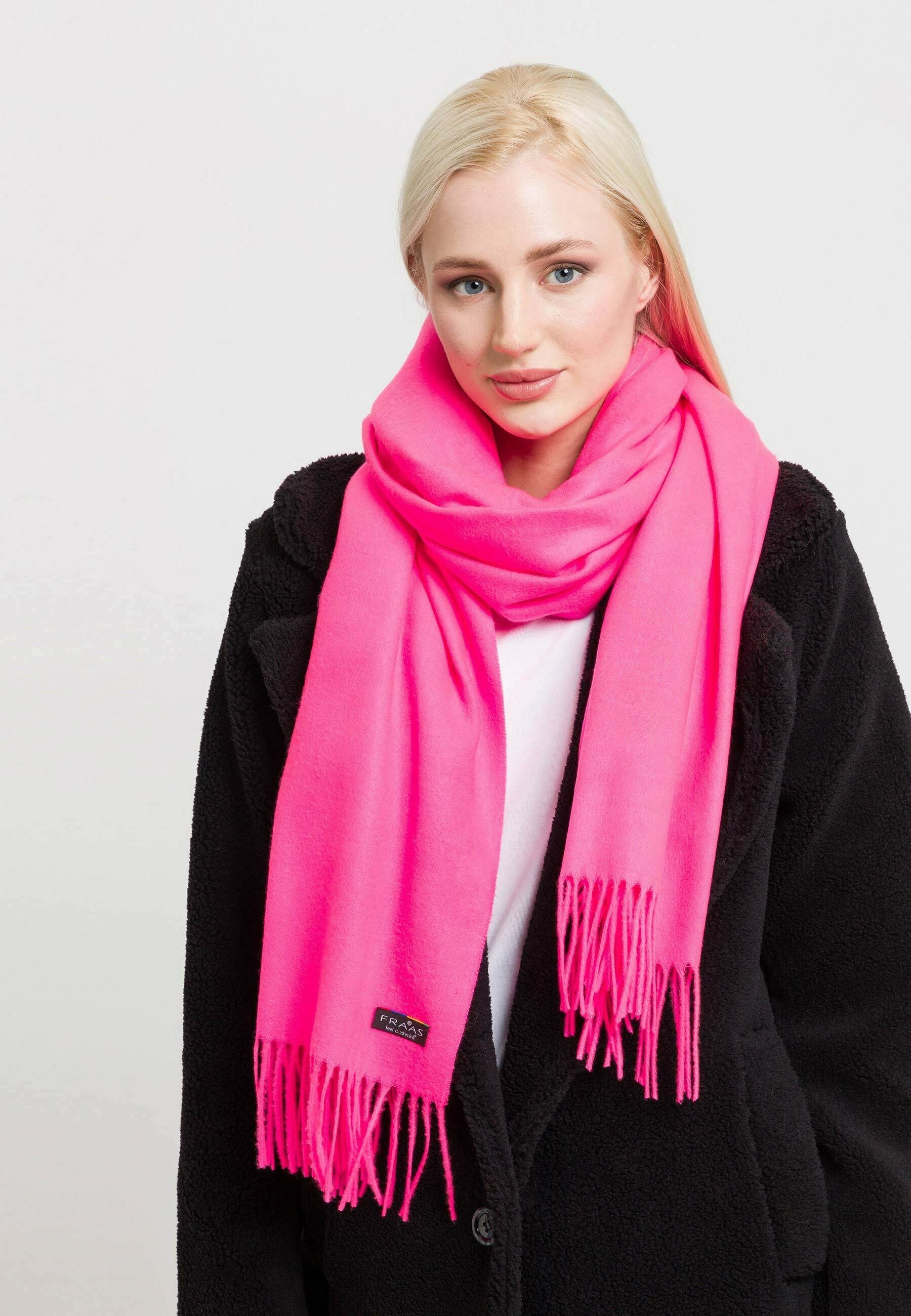 Bufandas Para Mujer, Ligeras, Informales, Coloridas, Multicolor, De Gasa, Finas (rosa Intenso, Talla única