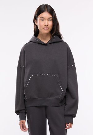 Terranova, FELPA CON APPLICAZIONI - Felpa con cappuccio - antracite