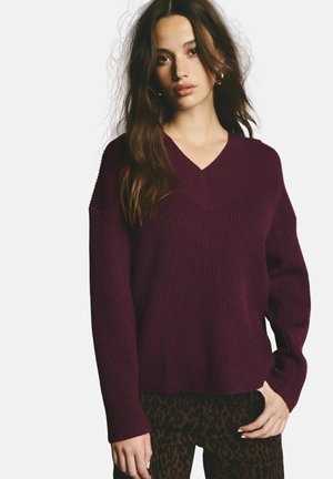 Next V-NECK - Striktrøje - pink berry