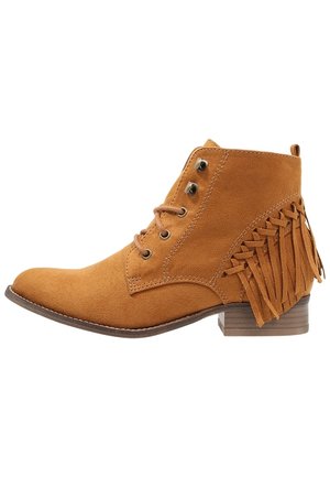 Cowboy- / bikerstøvlette - cognac