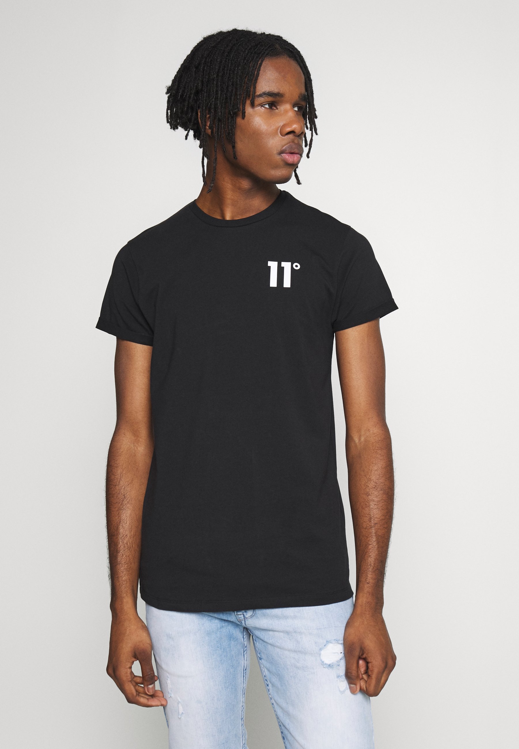 11 DEGREES CORE MUSCLE FIT T shirts med print black Gym King MUSCLE FIT SHIRT Skjorte blackwhite Zalando.no