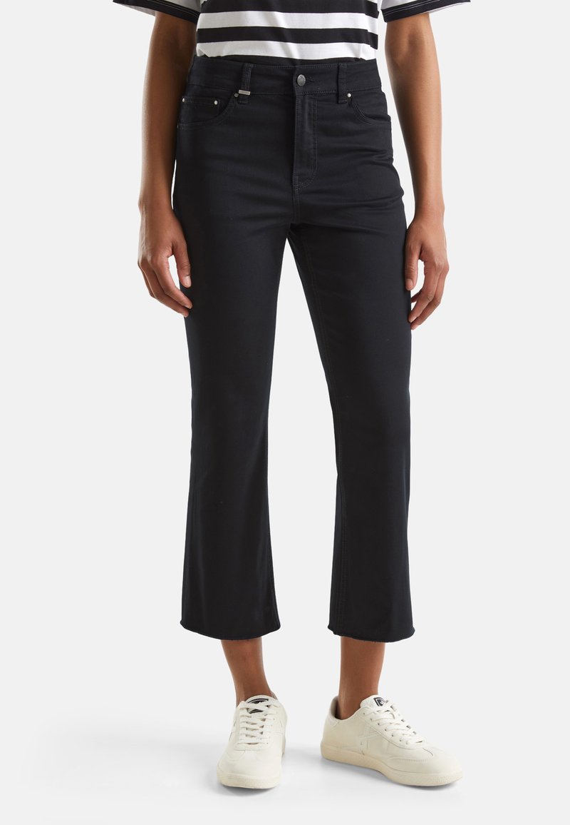 Jeans Taille Basse Femme United Colors Of Benetton - Taille 40, Noir, 98% Coton, Occasion