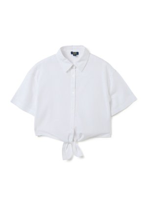 REGULAR FIT WITH FRONT KNOT - Blusa - white