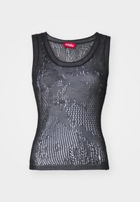 FRACTURED SLEEVELESS  - Top - black