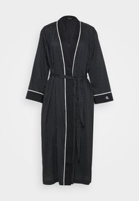 LAWN LONG KIMONO ROBE - Chalatas - black