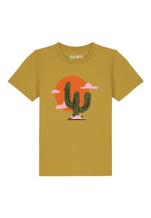 KAKTUS IM SONNENUNTERGANG - T-shirt imprimé - ochre