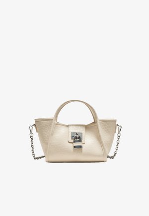 Stradivarius, MINI PADLOCK CROSSBODY BAG - Handtasche - beige