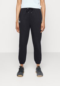 Under Armour - ICON FLEECE - Pantalon de survêtement - black/white Image miniature 1