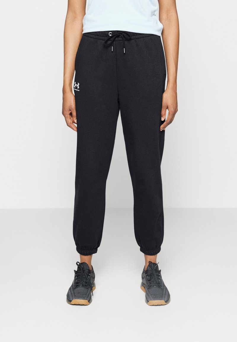 Under Armour - ICON FLEECE - Pantalon de survêtement - black/white, Agrandir