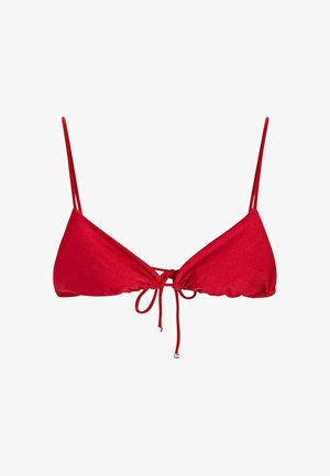 Massimo Dutti, SHIMMERING TRIANGLE BIKINI TOP - Bikinitop - red