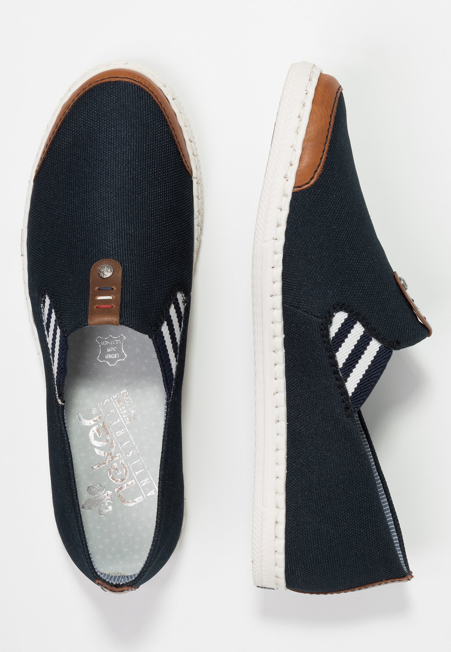 Rieker Slippers - schwarz/weiß Rieker Slippers - schwarz/weiß