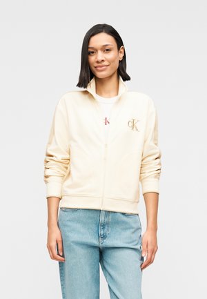 LS STRETCH TERRY FZ TRACK JACKET - Felpa con zip - antique white