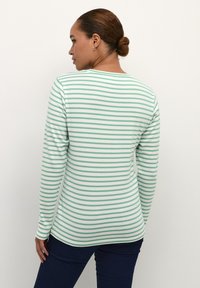 Kaffe LIDDY - Top s dlhým rukávom - chalk gumdrop green brindle