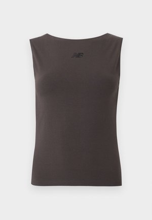 New Balance, OPEN BACK FITTED TANK - Μπλούζα - black cement