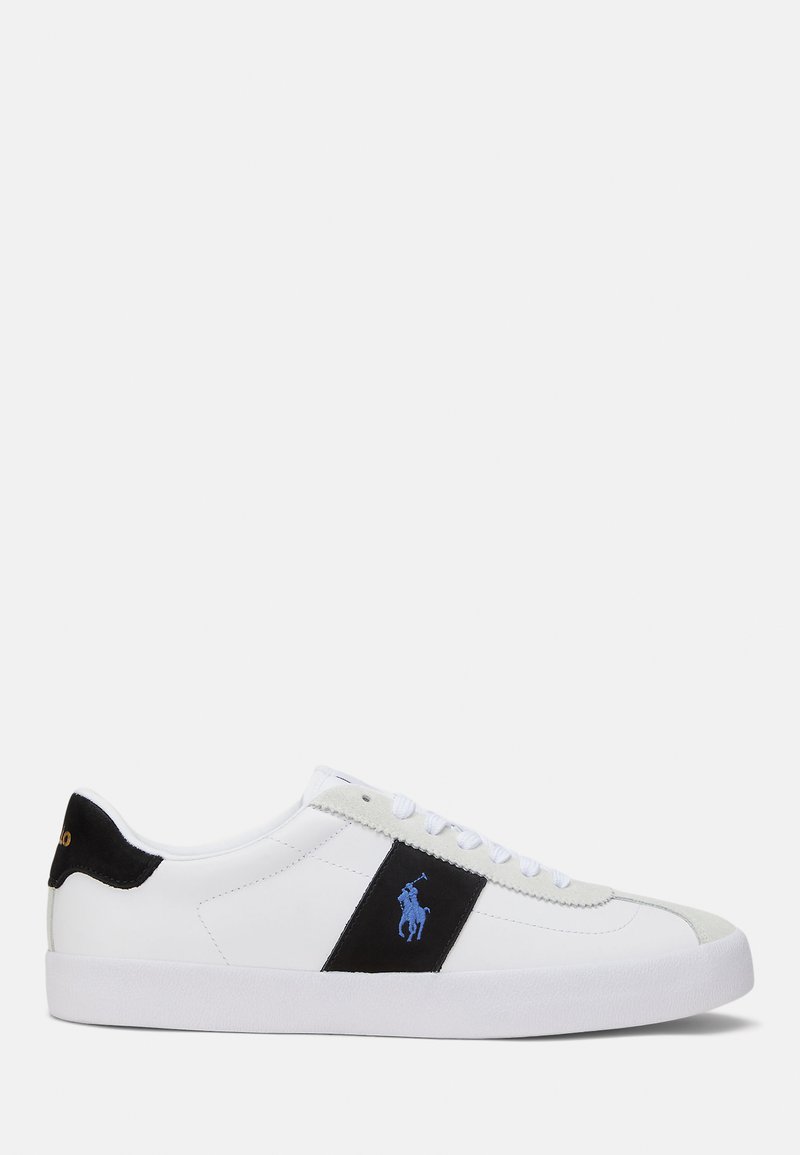 Polo Ralph Lauren COURT VULC LEATHER SUEDE SNEAKER - Joggesko - white/blue