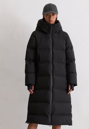 WATERPROOF AND DETAILS WITH HOOD SIDE SLITS - Daunenmantel - black