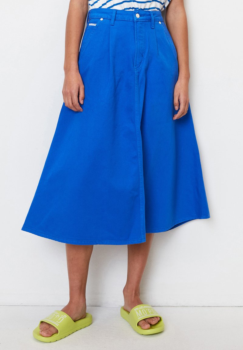 Marc O'Polo DENIM IN MIDILÄNGE Alijn rok mediterranean blue/blauw