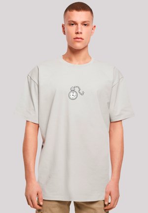 ALICE IM WUNDERLAND UHR HASE - T-Shirt print - lightasphalt