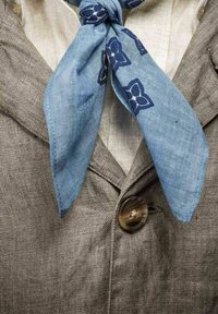 John Henric GEOMETRIC BANDANA - Scarf - light blue