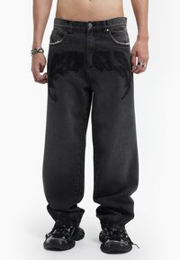 FAVELA - AVES UNISEX - Loose Jeans - black denim Thumbnail Image 1
