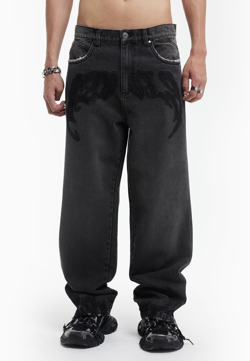 FAVELA - AVES UNISEX - Loose Jeans - black denim, Enlarge