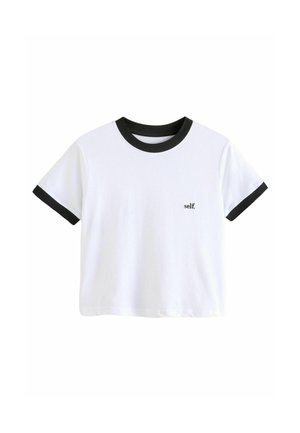 SELF CROP REGULAR FIT - T-shirt basique - white