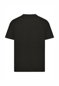 Black short-sleeve t-shirt with a crew neckline, made of smooth cotton fabric, featuring a regular fit and no visible logo or embellishments.