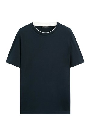 Massimo Dutti, T-shirt basic - mottled dark blue
