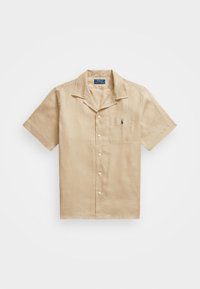 CLASSIC FIT LINEN CAMP SHIRT - Ing - coastal beige