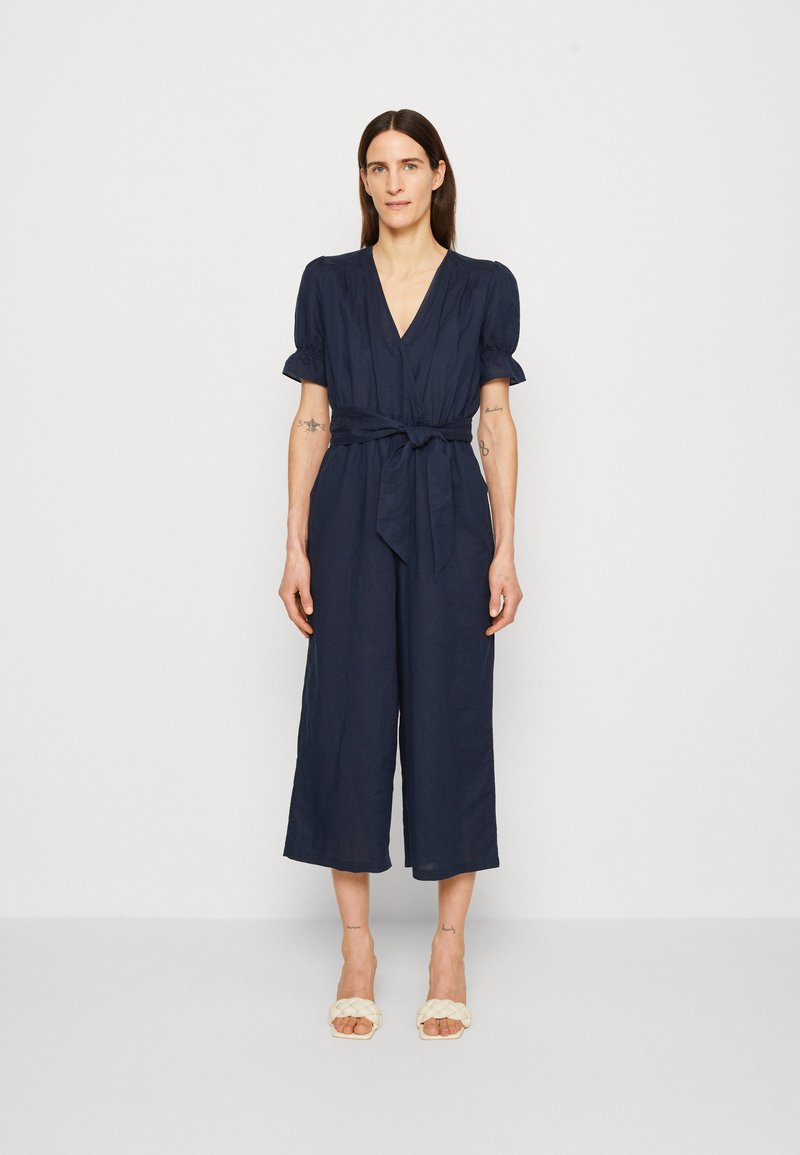 Esprit BELTED OVERALL Jumpsuit navy/dark blue Zalando.co.uk
