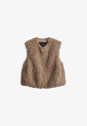 OPUS, RELAXED FIT PLUSH TEXTURE - Weste - light mocca