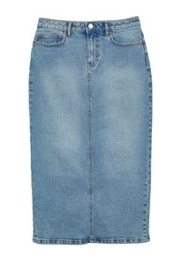 Calliope AVEC FENTE AU DOS - Gonna di jeans - bleu