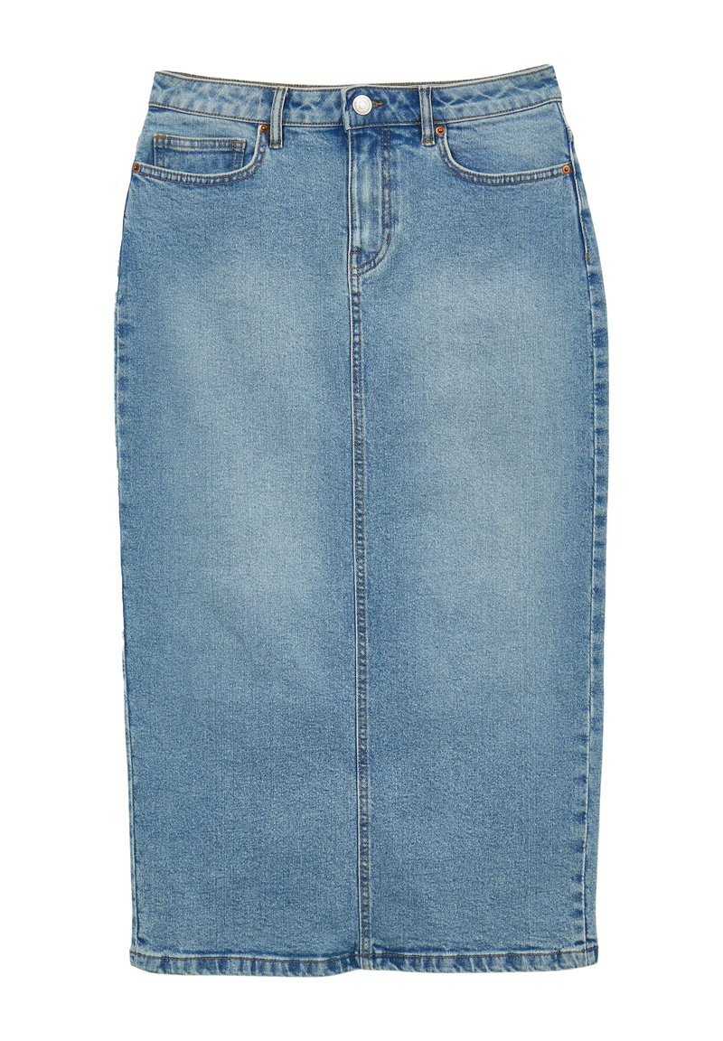 Calliope AVEC FENTE AU DOS - Gonna di jeans - bleu