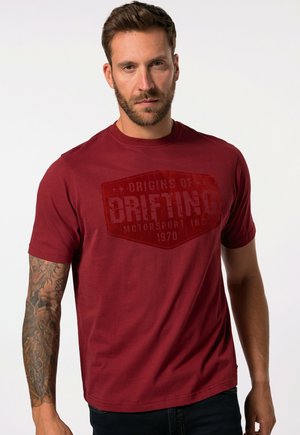 JP1880 Print T-shirt - burgundy red