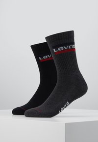 Levi's® - REGULAR CUT LOGO 2 PACK - Calze - mid grey/black Immagine in miniatura 1