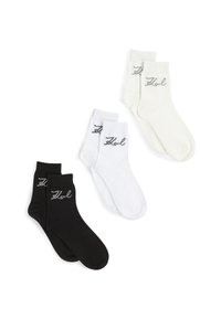 SIGNATURE LOGO SOCK 3 PACK - Meias - black/white/cannolli