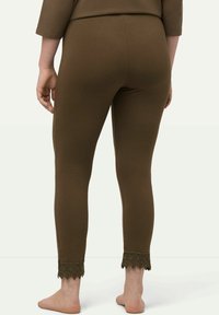 Ulla Popken 7/8 - Legíny - kalhoty  - dark brown