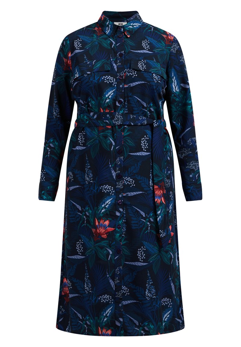 Damen Freizeitkleider | WE Fashion CURVE Blusenkleid blue/blau - NB28304 Damen Freizeitkleider | WE Fashion CURVE Blusenkleid blue/blau - NB28304