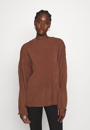 Långärmad tröja - choclate brown