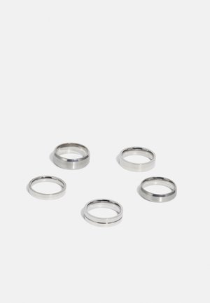 Jack & Jones JACPLAIN MIX 5 PACK UNISEX - Ring - silver-coloured
